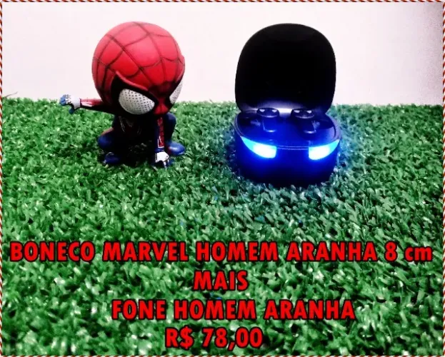 Combo Fone Homem Aranha