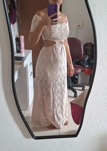 Vestido longo renda