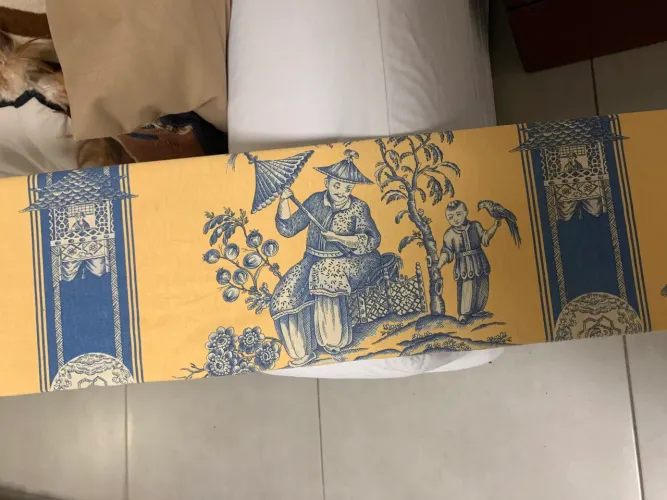 Bandô grande em tecido francês com estampa oriental