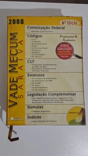 Livro Vade Mecum 2008 Saraiva 