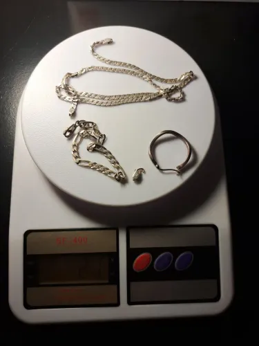Conjunto de jóias em prata