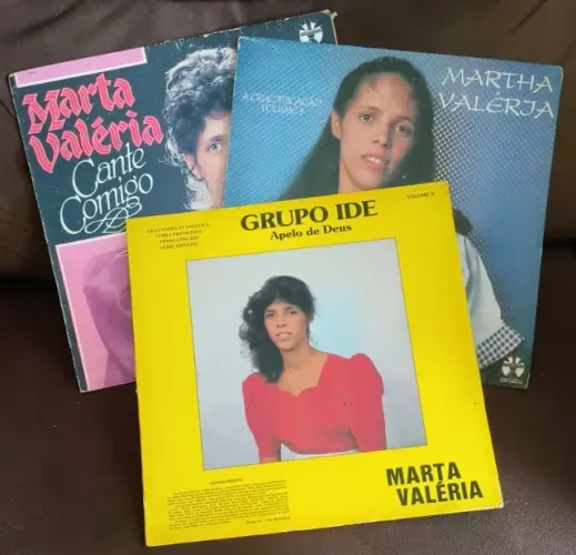 Lote 3 Lps Discos De Vinil Gospel Evangélico - Marta Valéria