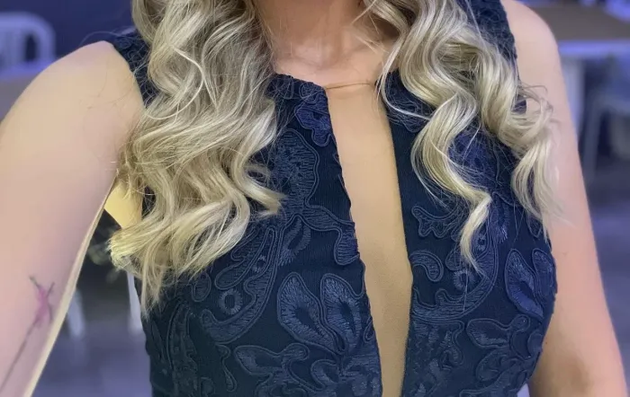 Vestido de festa elegante bordado