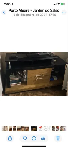 Rack para tv com 2 gavetas