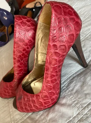 Peep toe Salto alto Marsala