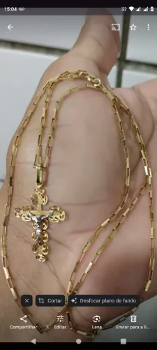 Corrente de ouro 18k maciça peça muito linda valor negociável 4.500 pra vender ou trocar