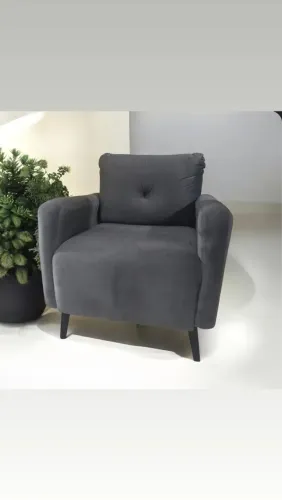 Poltrona decorativa cinza