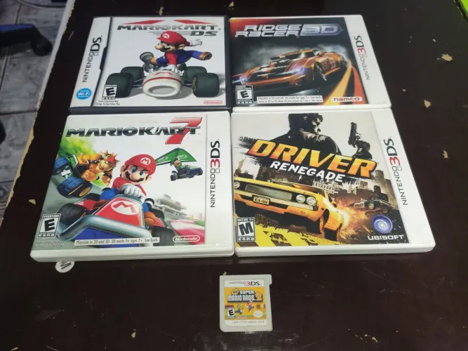 Jogos Nintendo DS e 3DS - Mario Kart, Driver, Ridge Racer e Super Mario
