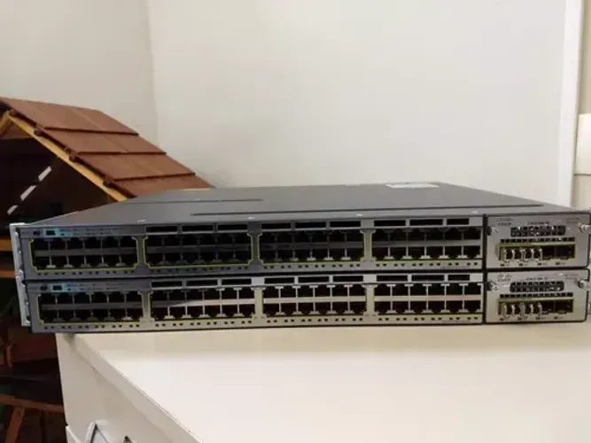 Switch 48 Portas Cisco C3kx-nm-1g Tny-ws3750x-3560x em Ótimo Estado