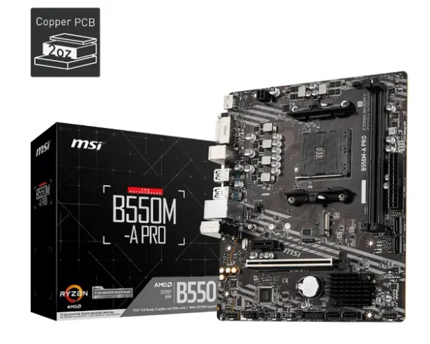 Placa Mãe MSI B550M-A PRO, Chipset B550, AMD AM4, mATX, DDR4