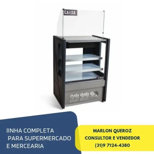 Balcão Caixa 80 CM Polar com Gaveta