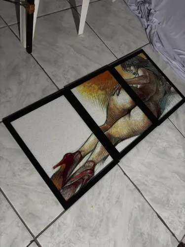 3 Quadros C.moldura Druuna Serpieri Heavy Metal Sensual A3