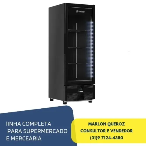Freezer Vertical Porta de Vidro 569L Imbera