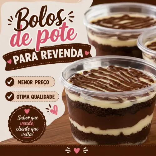 Bolo de pote para revenda