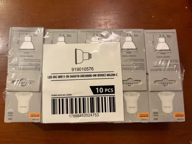 Kit 10 lâmpadas LED Avant MR11 4W 3000K GU10 - lacrado