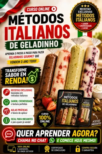Curso Método Italiano de Geladinho | Receitas e Técnicas Práticas