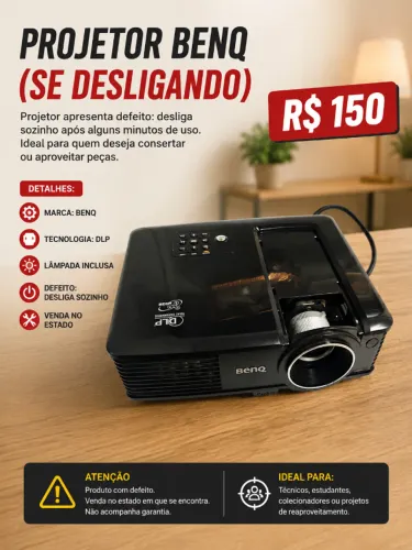 PROJETOR BENK - LIGA E DEPOIS SE DESLIGA SOZINHO