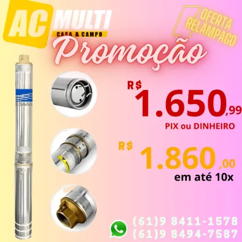 BOMBA PALITO CANETA Motobomba BMQ 4BPL3-13 2HP 230VM 60Hz C. Box od4 EBARA