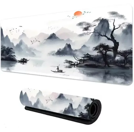 MOUSEPAD FLOR DE CEREJEIRA BRANCO - 30x70x3mm