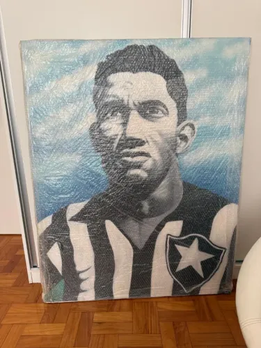 Quadro Botafogo - Garrincha. Pintura em tela. 