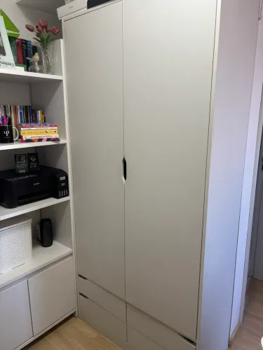 Armário + estante Tok Stok mdf 