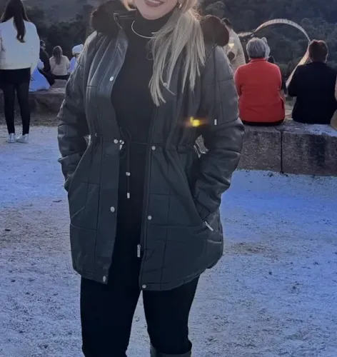 Jaqueta Parka Feminina Preta Forrada