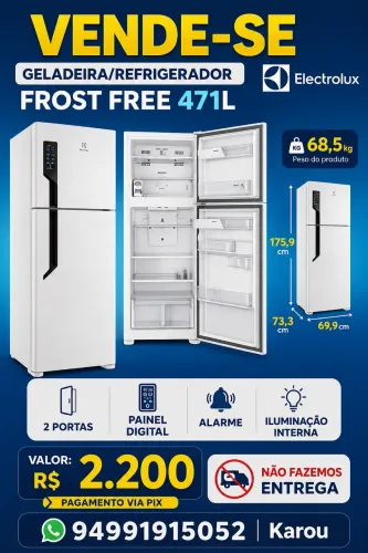Vende-geladeira 471l Electrolux
