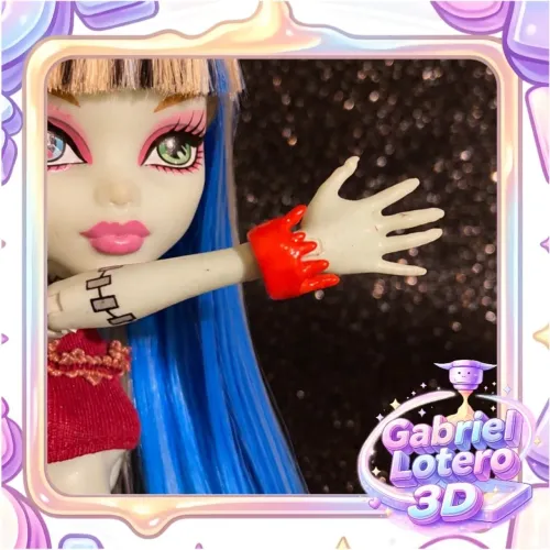 Pulseira para a boneca Monster High Ghoulia Skull Shores - impressão 3D