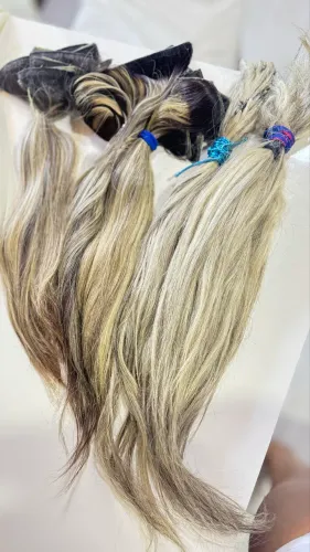 Cabelo Brasileiro do Sul + Vietnamita Loiro Mesclado *