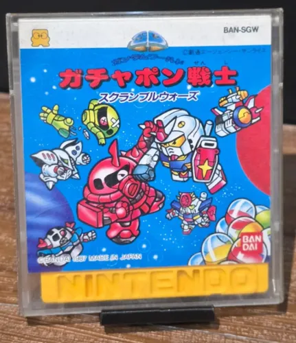 JOGO SD GUNDAM WORLD GACHAPON SENSHI SCRAMBLE WARS FAMICOM DISK ORIGINAL