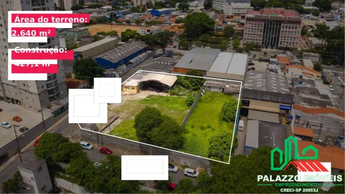 ÁREA 2.640M2 PARA PROJETOS RESIDENCIAIS OU COMERCIAIS B.MACEDO GUARULHOS SP