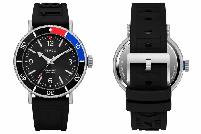 Relógio masculino Timex 39mm estilo Diver Pepsi quartz lindo
