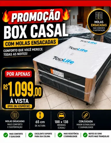 Mega promoção de Cama box casal com molas Ensacadas!!