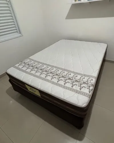 Cama Box + Colchão Gazin Flora Marrom