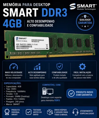 Memoria DDR3 4gb PC3-10600 / 1333MHz