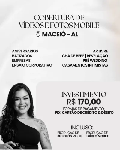Cobertura de Vídeos e Fotos Mobile Em Maceió