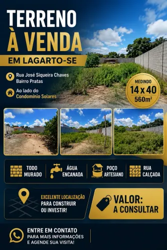 TERRENO 14x40 MURADO COM AGUA ENCANADA E POÇO ARTESIANO, JÁ MURADO