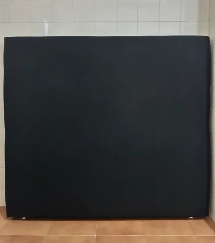 Cabeceira Sena Linho Preto (12x140x125) - Ortobom