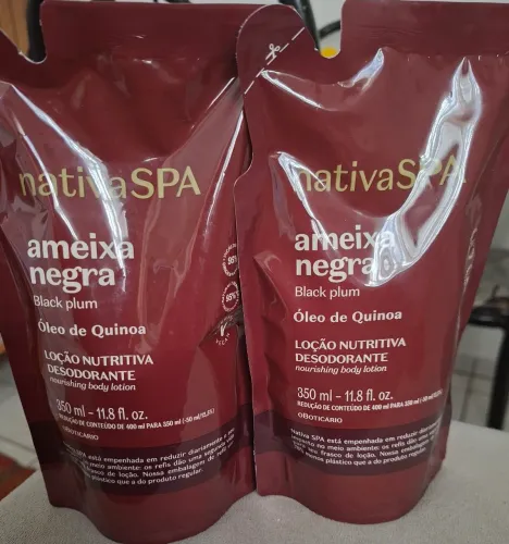 Lacrado Refil Loção Desodorante Hidratante Corporal Nativa SPA Ameixa Negra 350ml.