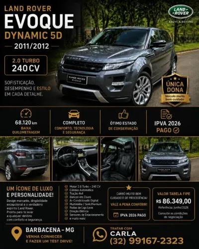 Land Rover Range Rover Evoque Dynamic 2.0 AUT 5P 2012