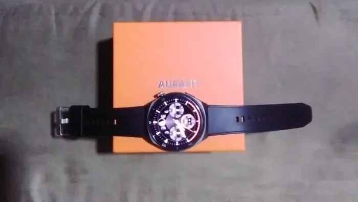 Relógio Inteligente AULAFIT Preto com Pulseira de Silicone