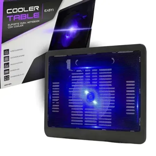 Suporte para Notebook com Cooler e LED Base Refrigerada USB Easy1 9" a 15" MBTech