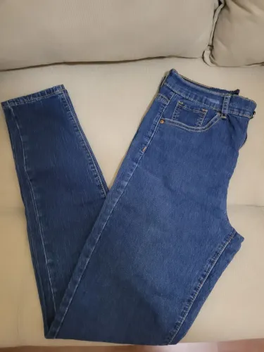 Calça Jeans Escuro Skinny cintura alta Forever 21