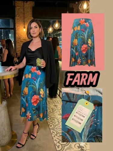 SAIA ESTAMPADA CANELADA FARM