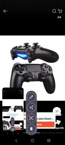 Controle Sem Fio Para Smart Tv Pc e GamerPs4 Com Cabo Carregável Premium Q...
