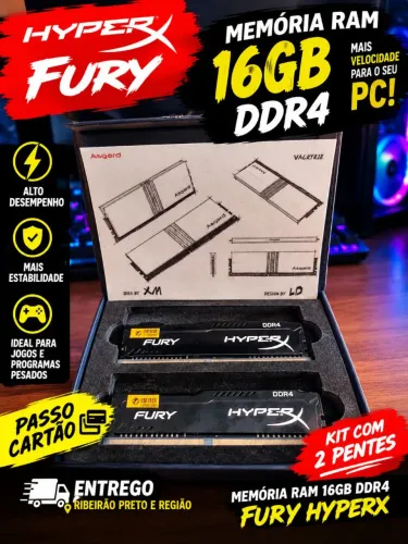 Memoria de oc ddr4 16 gigas,passo cartao