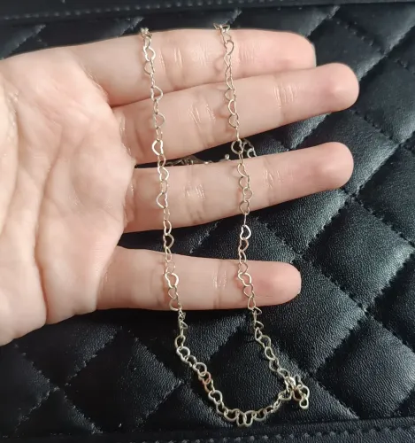 Corrente elo coração prata 925