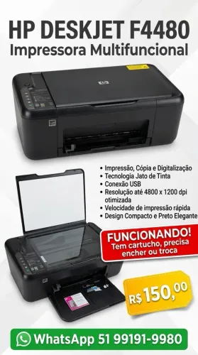 Vendo Impressora Multifuncional HP Deskjet F4480
