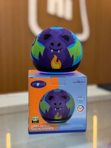 Caixa de Som Bluetooth Sem Fio e Rádio FM Usb