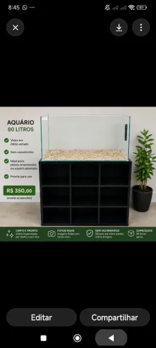 Aquário para peixe